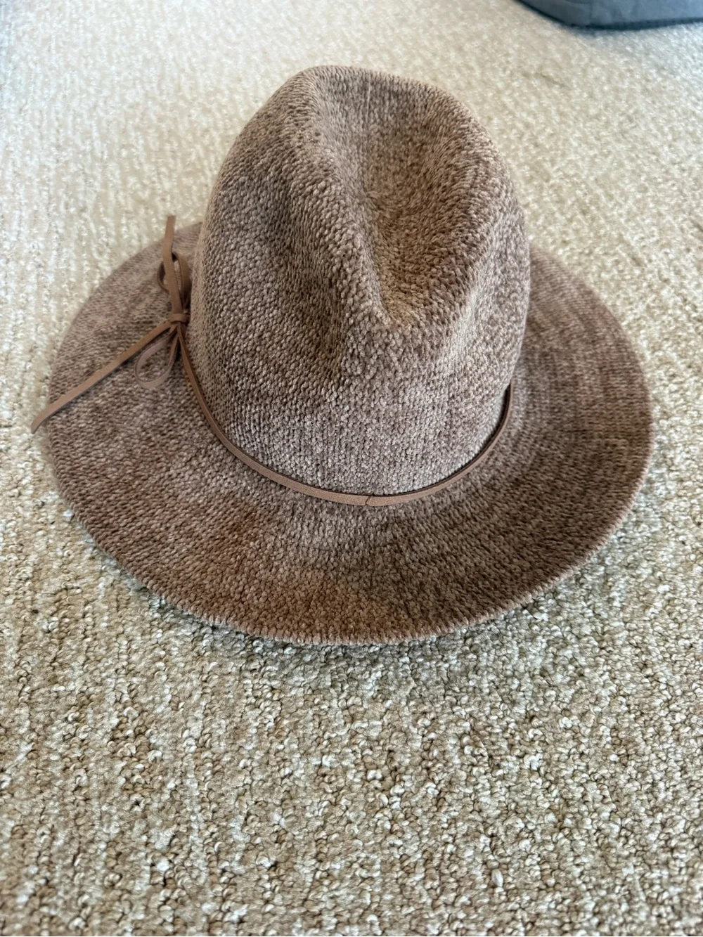 A New Day Taupe Wide Brim Fedora Hat | Textured Boho Rancher Fall Women’s